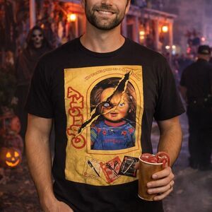 Universal Studios Halloween Horror Nights Chucky Graphic T-Shirt Black L